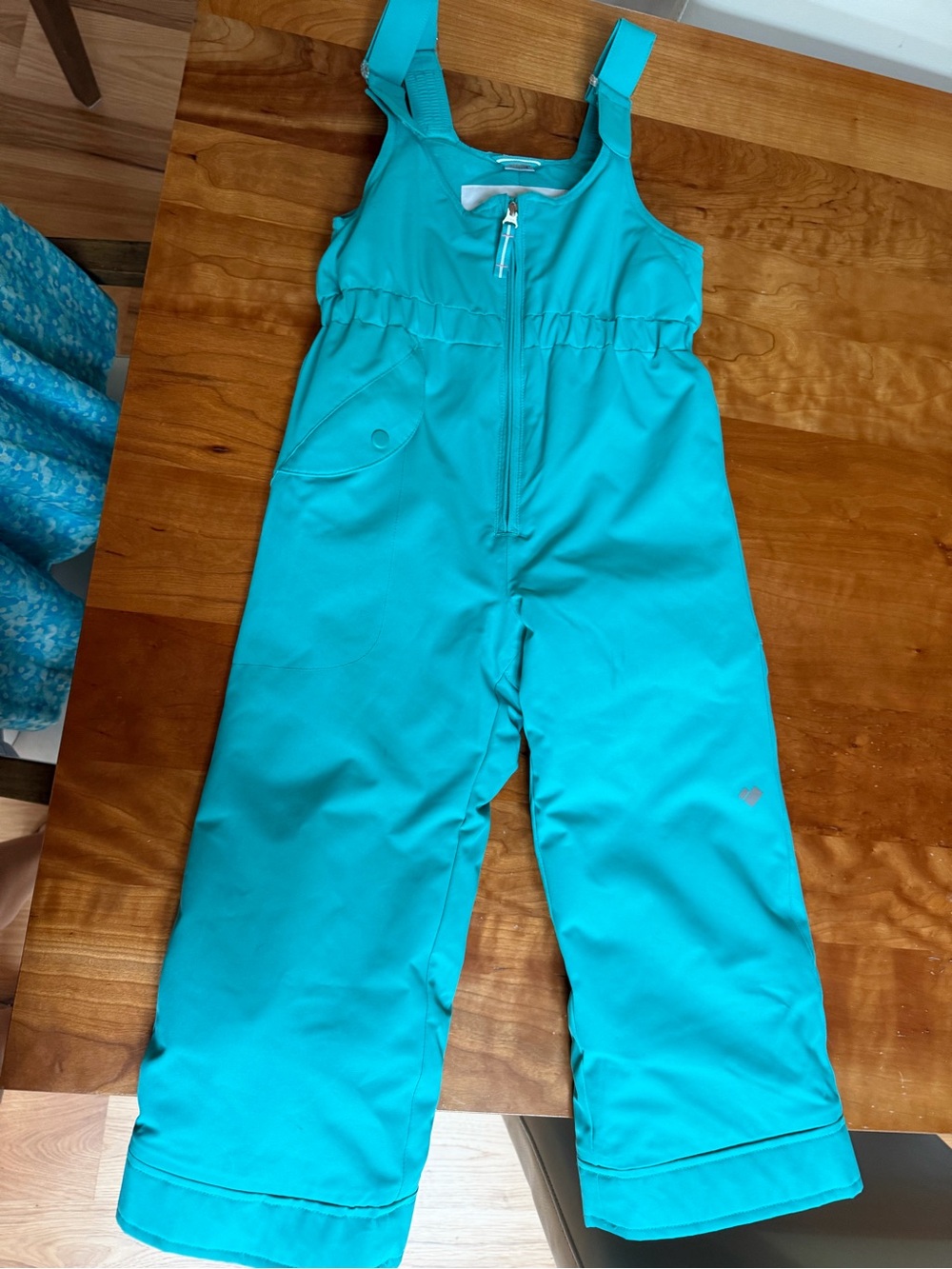 Obermeyer Bright Teal Kids Snow Overalls with Adjustable Straps - snow pants (5)